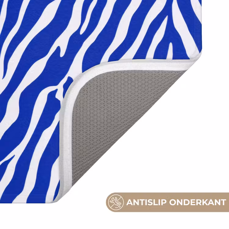 WC Mat - Zebra - Patroon - Kobalt - Blauw — 3