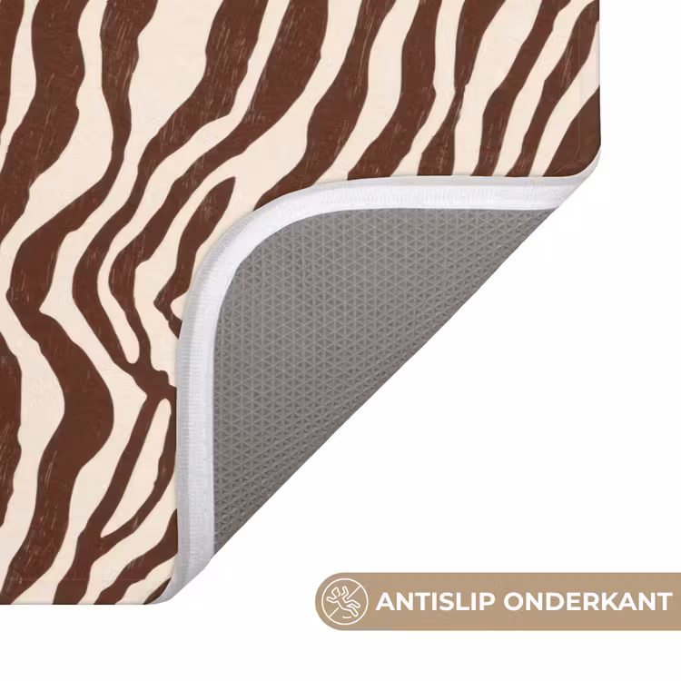 WC Mat - Zebra - Patroon - Zwart - Wit — 3