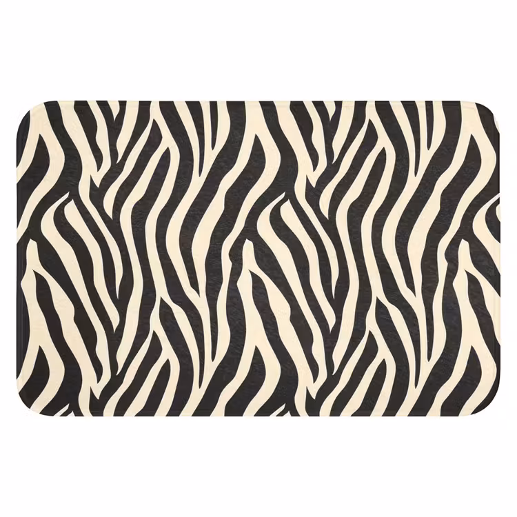 WC Mat - Zebra - Print - Klassiek - Zwart — 1