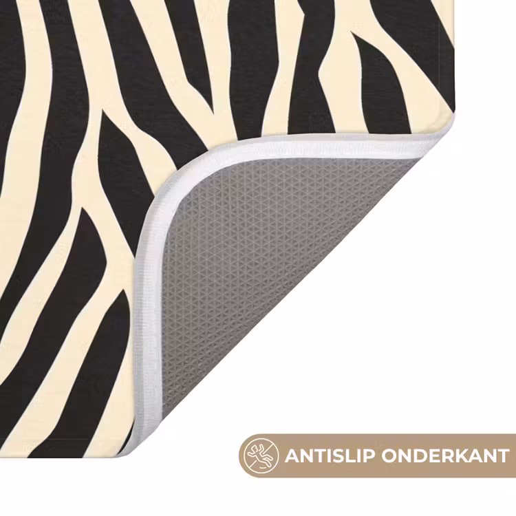 WC Mat - Zebra - Print - Klassiek - Zwart — 3