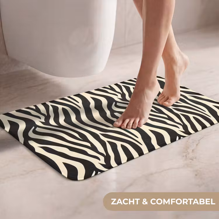 WC Mat - Zebra - Print - Klassiek - Zwart — 7
