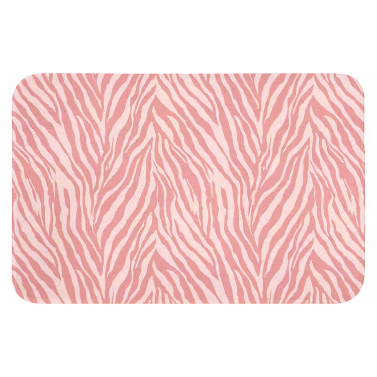 WC Mat - Zebra - Print - Roze — 1