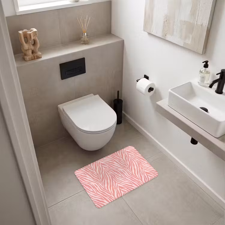 WC Mat - Zebra - Print - Roze — 6