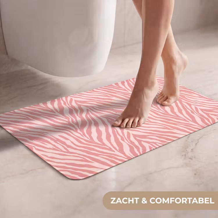 WC Mat - Zebra - Print - Roze — 7