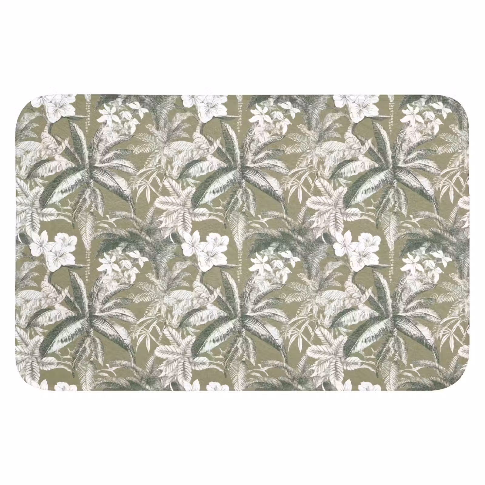 WC Mat - Botanisch - Bloemen - Groen — 1