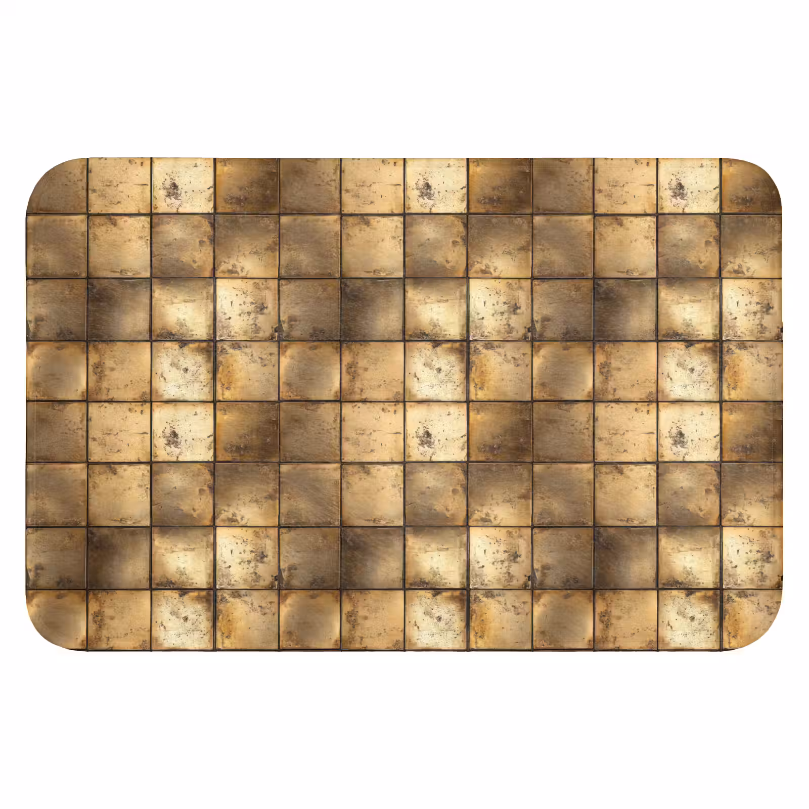 WC Mat - Geometrisch - Tegels - Goud — 1