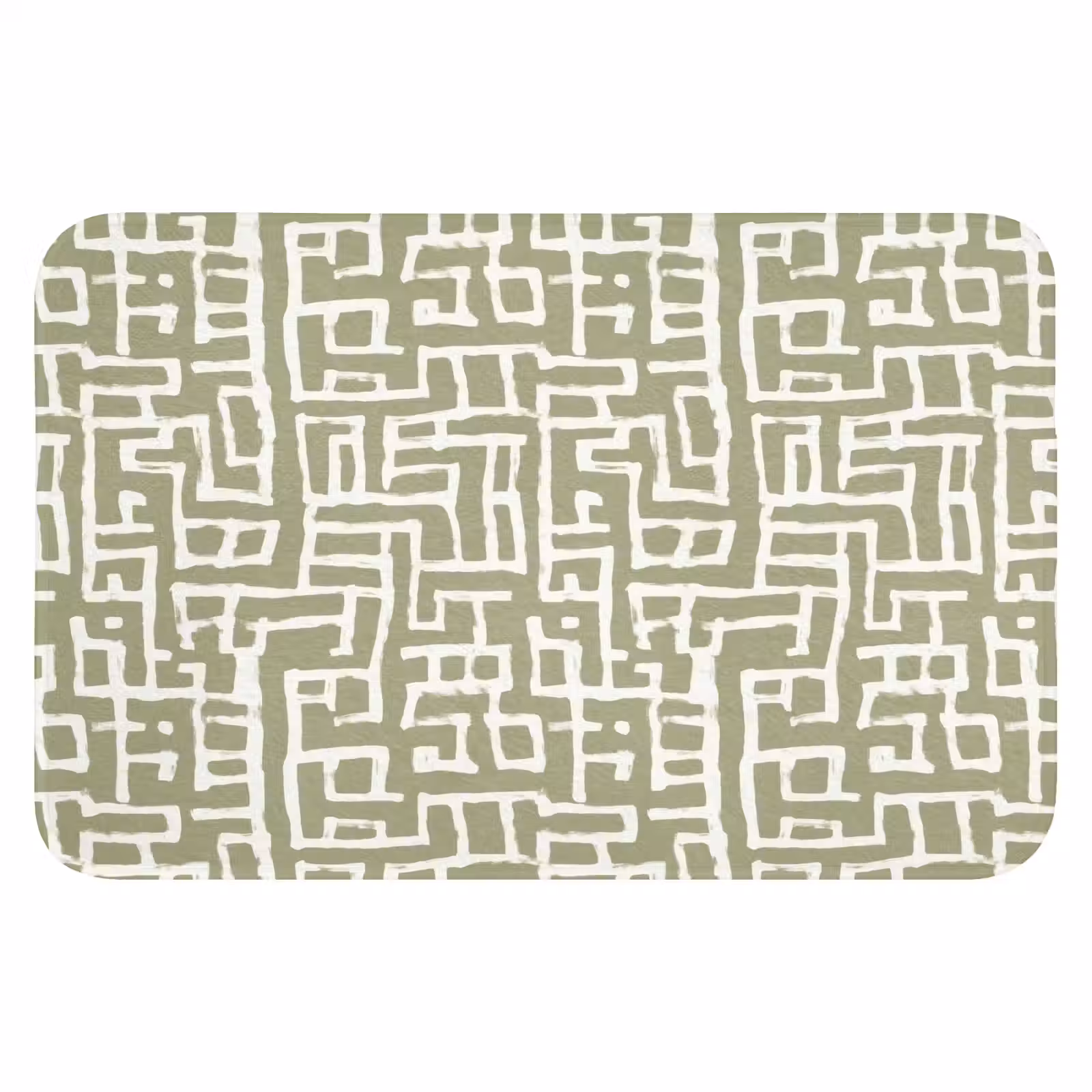 WC Mat - Grafisch - Patroon - Groen — 1