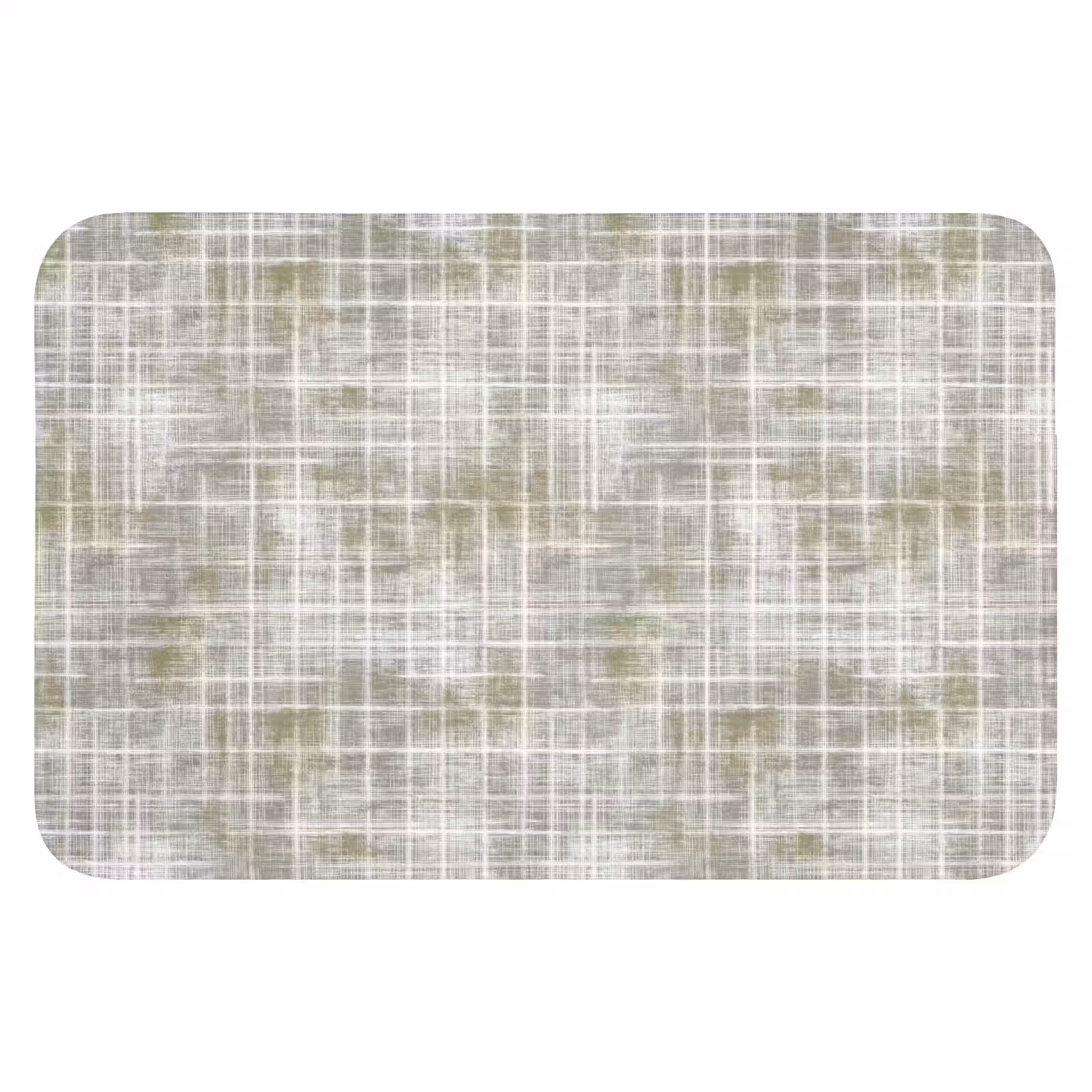 WC Mat - Linnen - Patroon - Groen — 1