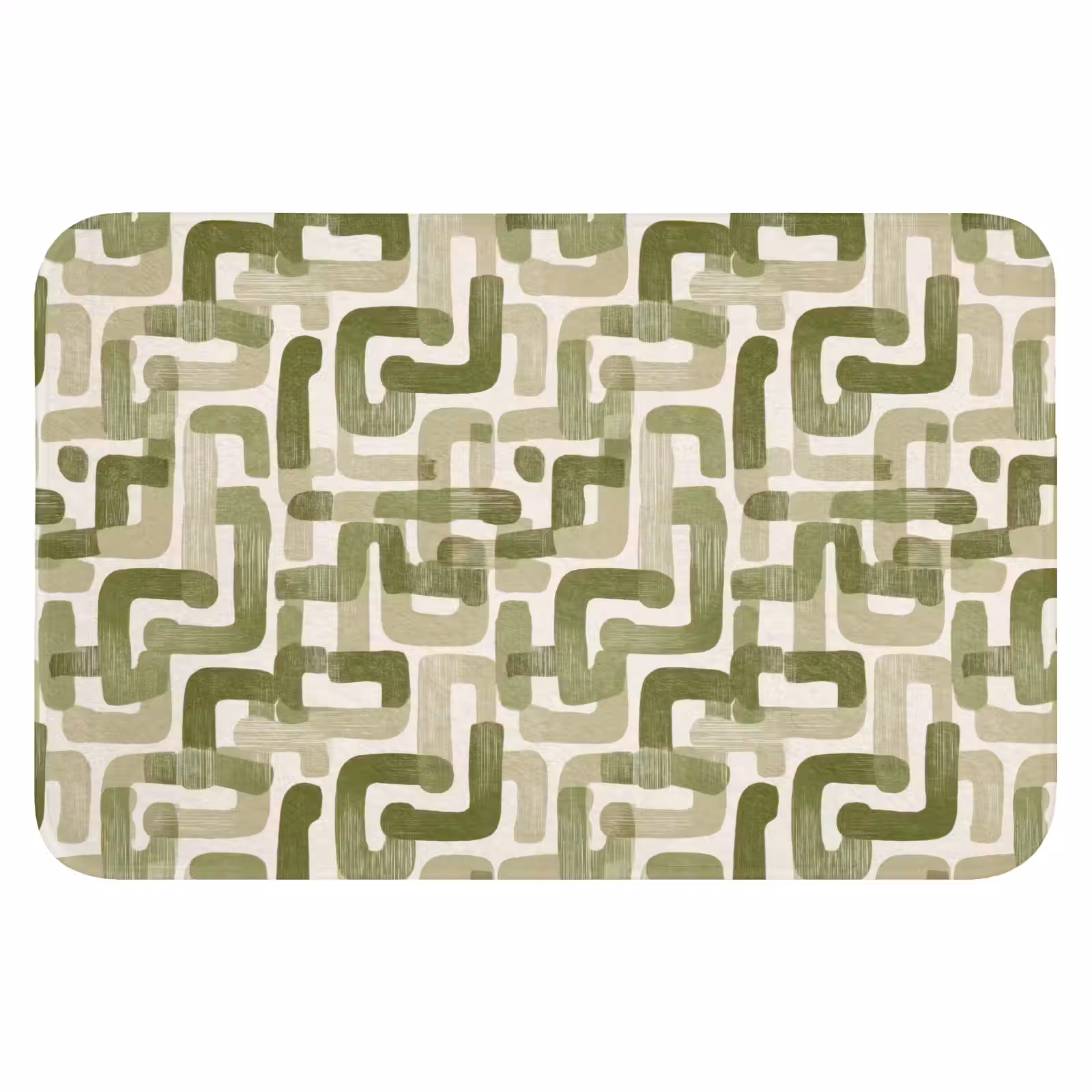 WC Mat - Modern - Grafisch - Groen — 1
