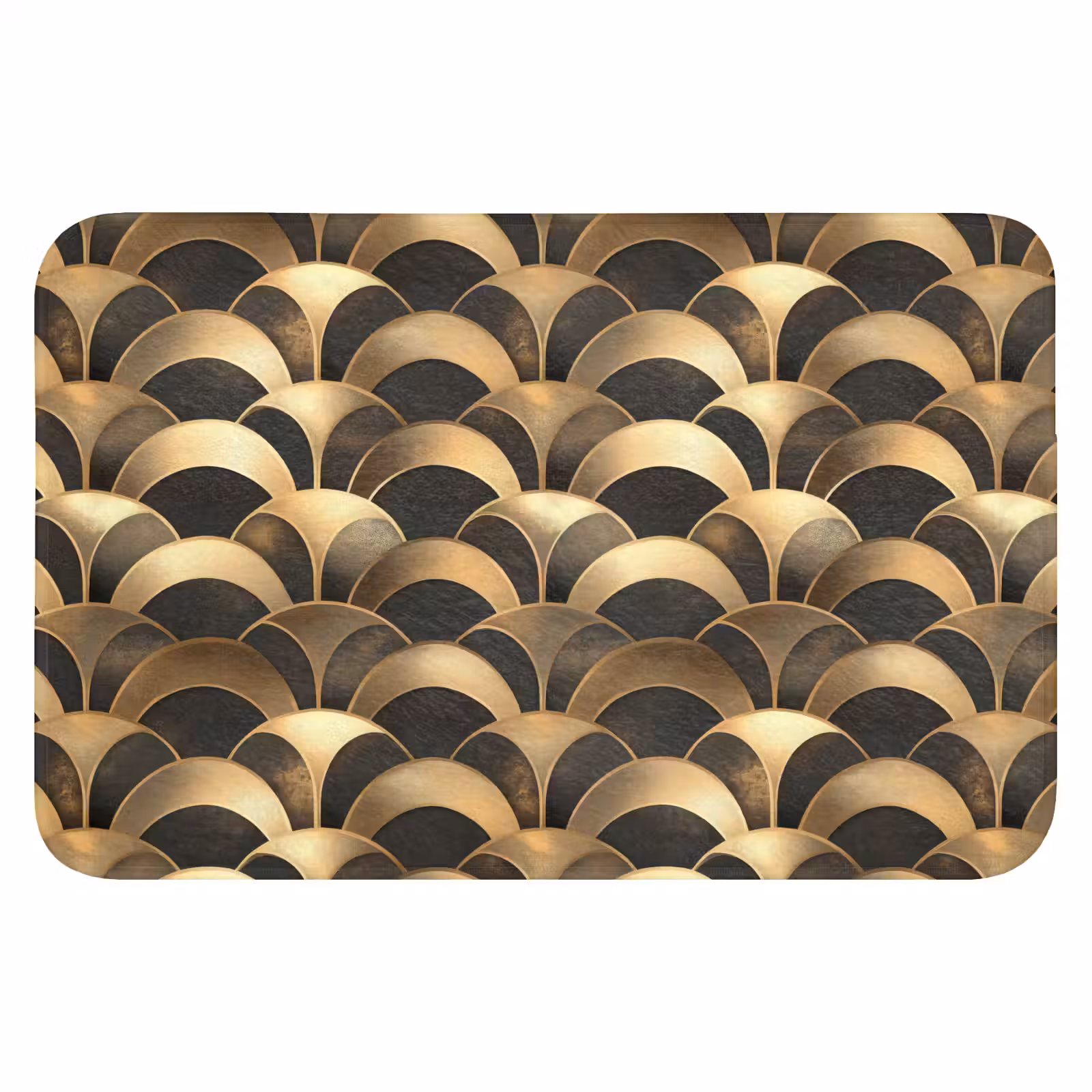 WC Mat - Schubben - Structuur - Goud — 1