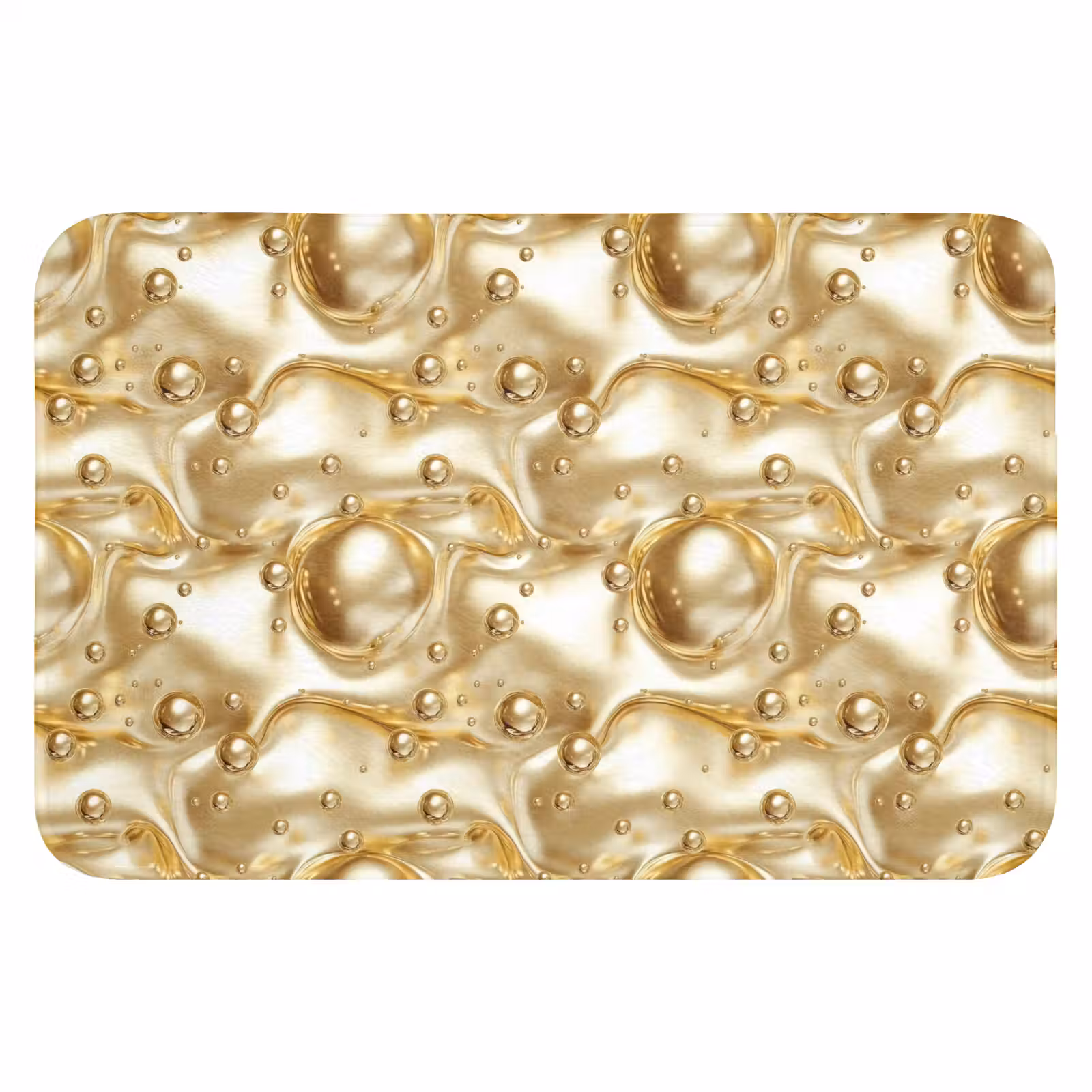 WC Mat - Vloeibaar - Druppels - Goud — 1