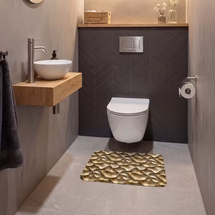 WC Mat - Abstract - Antiek - Goud — 2