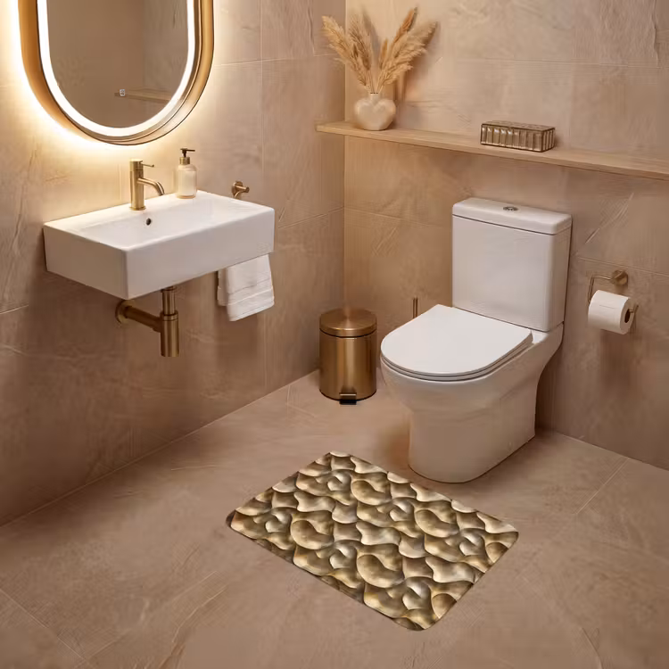 WC Mat - Abstract - Antiek - Goud — 4