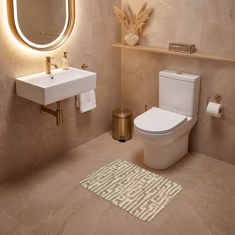 WC Mat - Abstract - Geometrisch - Groen — 4