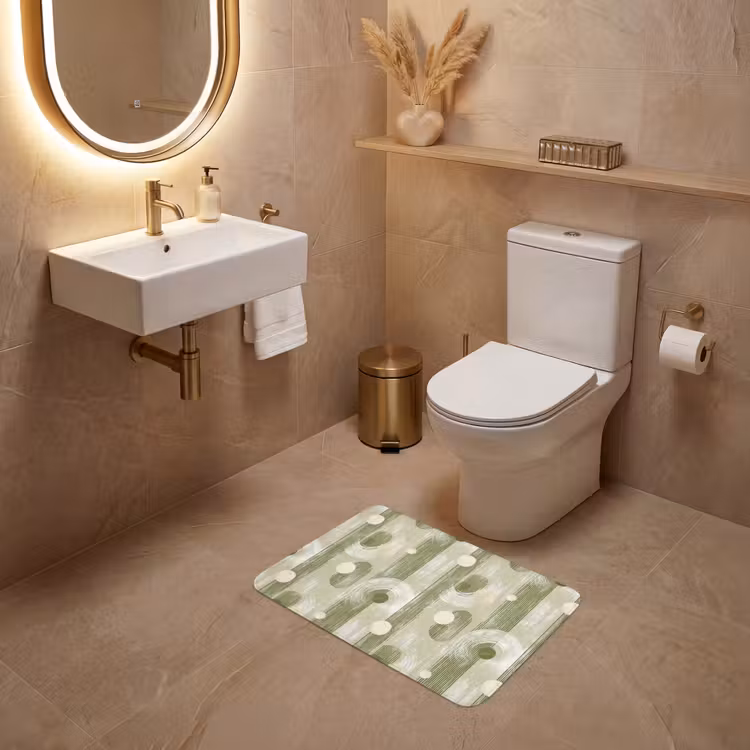 WC Mat - Artistiek - Modern - Groen — 4