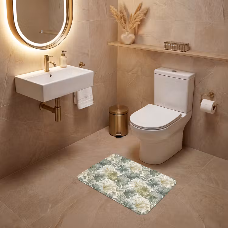 WC Mat - Bladeren - Botanisch - Groen — 4
