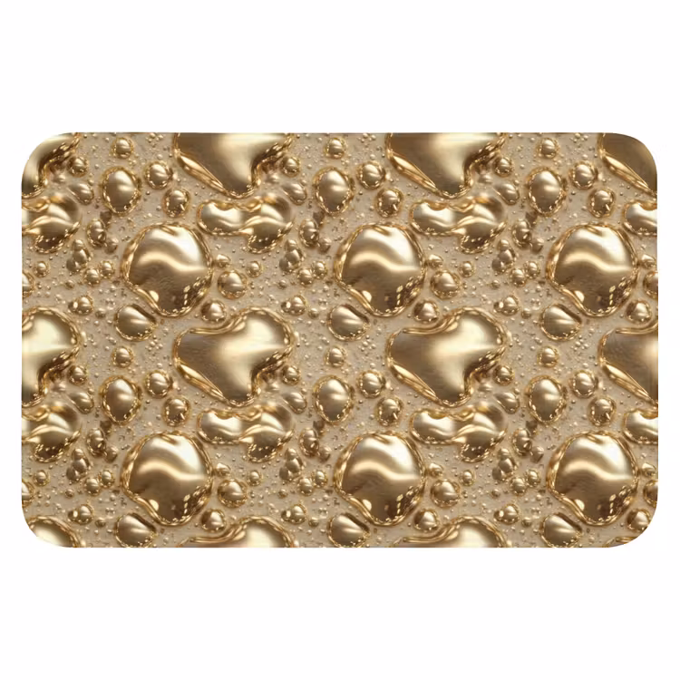 WC Mat - Druppels - Organisch - Goud — 1