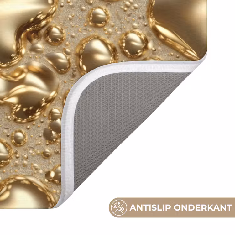 WC Mat - Druppels - Organisch - Goud — 3