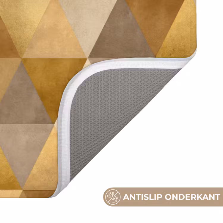 WC Mat - Geometrisch - Driehoek - Goud — 3