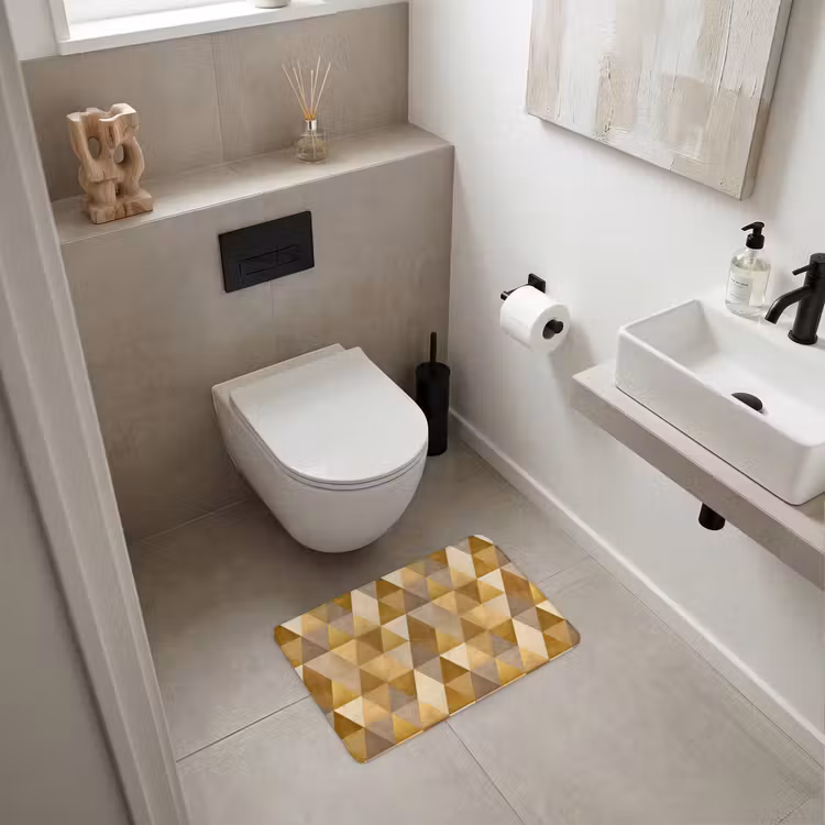 WC Mat - Geometrisch - Driehoek - Goud — 6