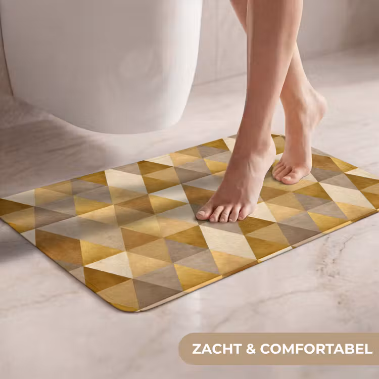 WC Mat - Geometrisch - Driehoek - Goud — 7