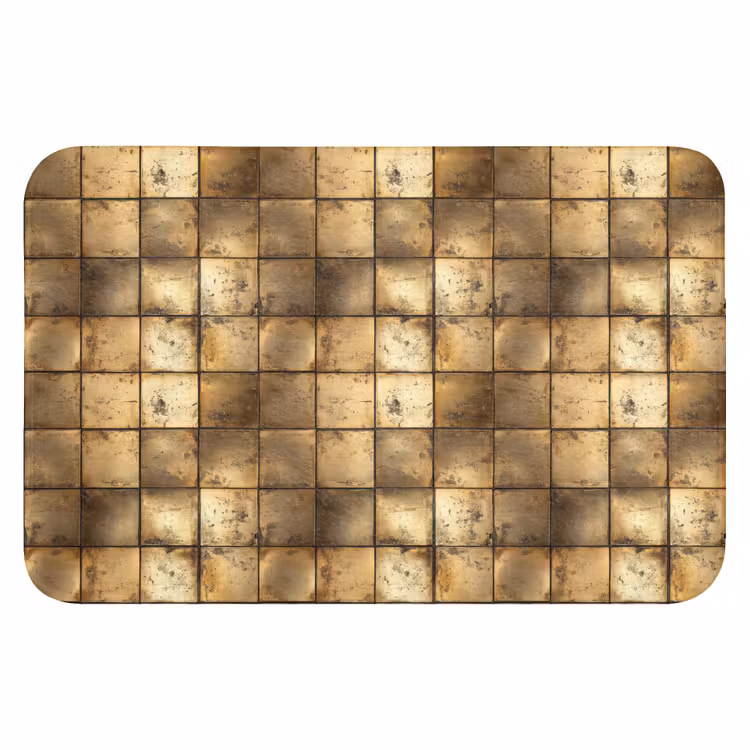 WC Mat - Geometrisch - Tegels - Goud — 1