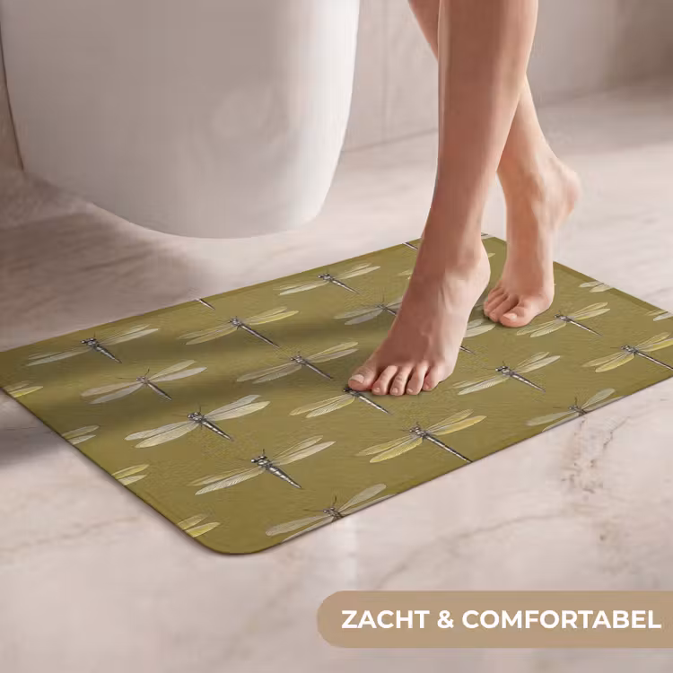 WC Mat - Libellen - Patroon - Groen — 7