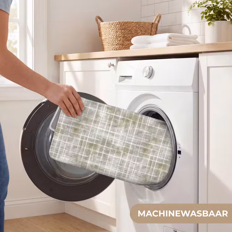 WC Mat - Linnen - Patroon - Groen — 5