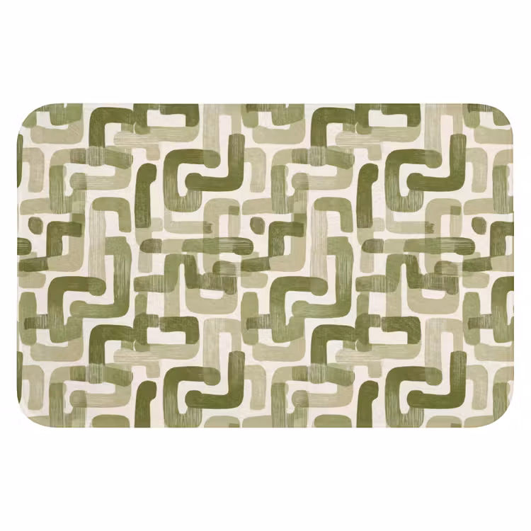 WC Mat - Modern - Grafisch - Groen — 1