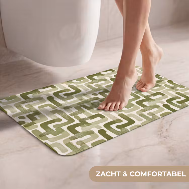 WC Mat - Modern - Grafisch - Groen — 7