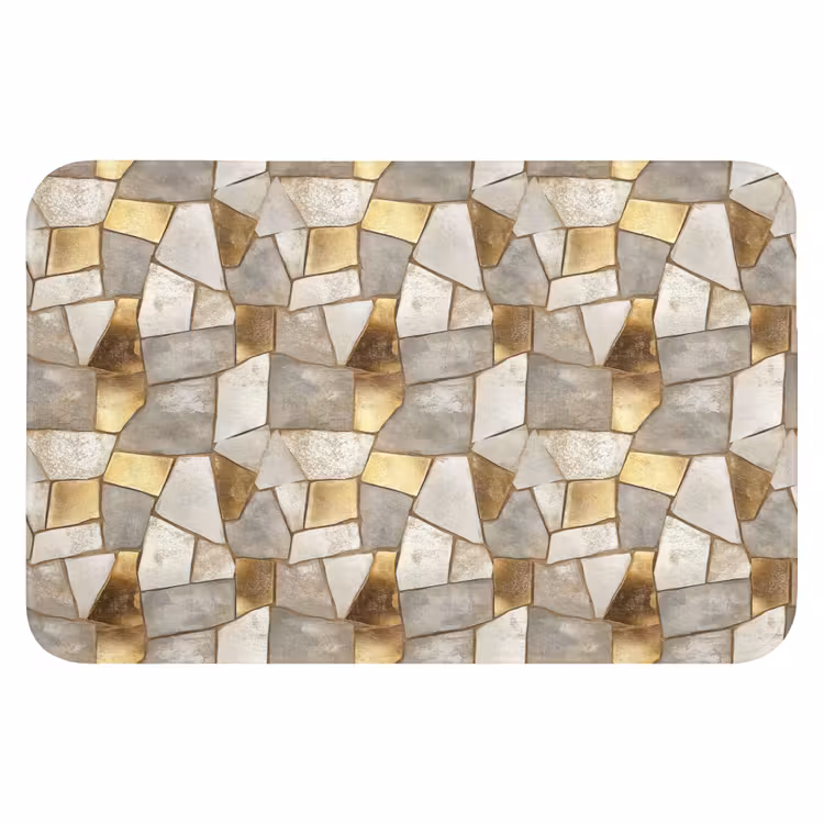 WC Mat - Mozaïek - Marmer - Goud — 1