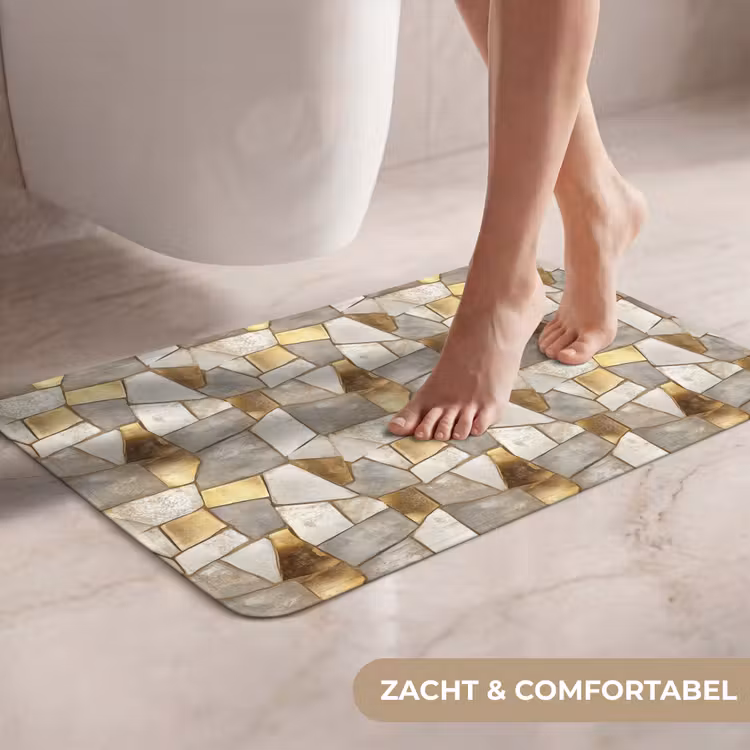 WC Mat - Mozaïek - Marmer - Goud — 7