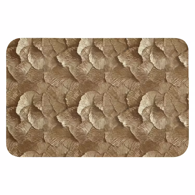 WC Mat - Organisch - Patroon - Bladeren - Goud — 1