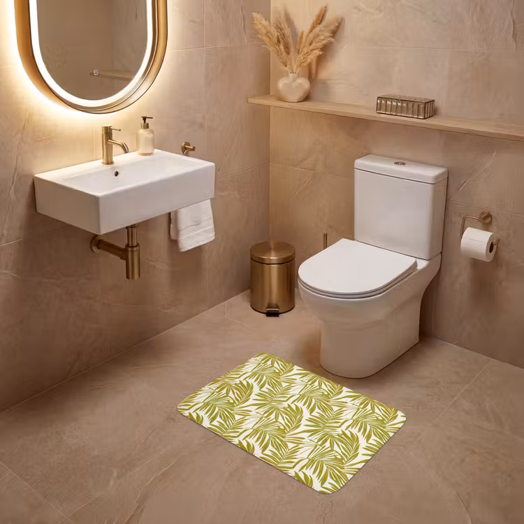 WC Mat - Palmblad - Patroon - Groen — 4
