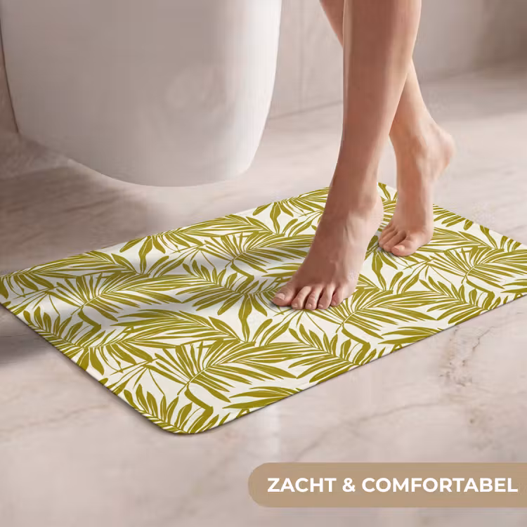 WC Mat - Palmblad - Patroon - Groen — 7