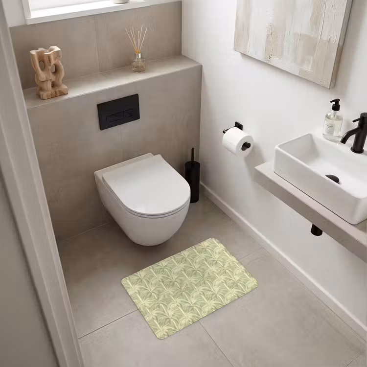 WC Mat - Palmwoud - Tropisch - Groen — 6