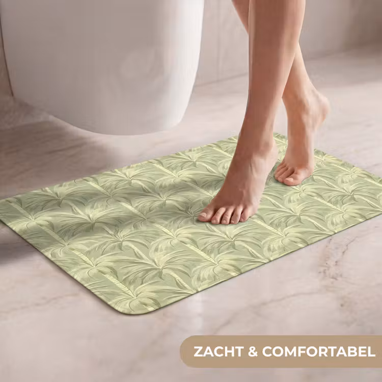 WC Mat - Palmwoud - Tropisch - Groen — 7