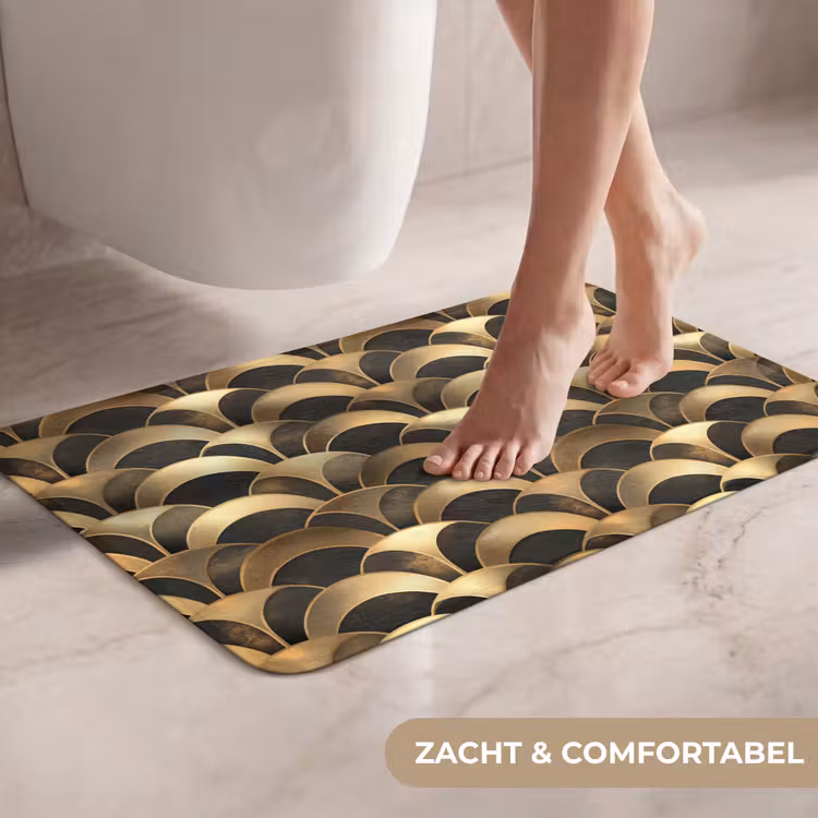 WC Mat - Schubben - Structuur - Goud — 7