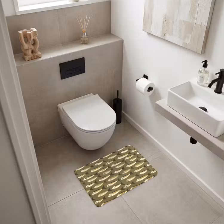 WC Mat - Vis - Patroon - Groen — 6