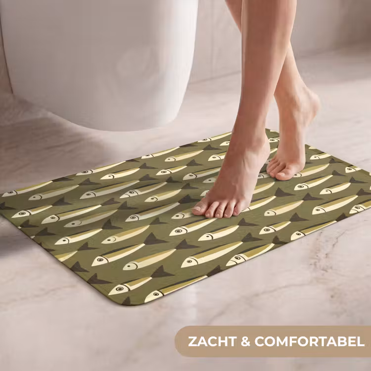 WC Mat - Vis - Patroon - Groen — 7