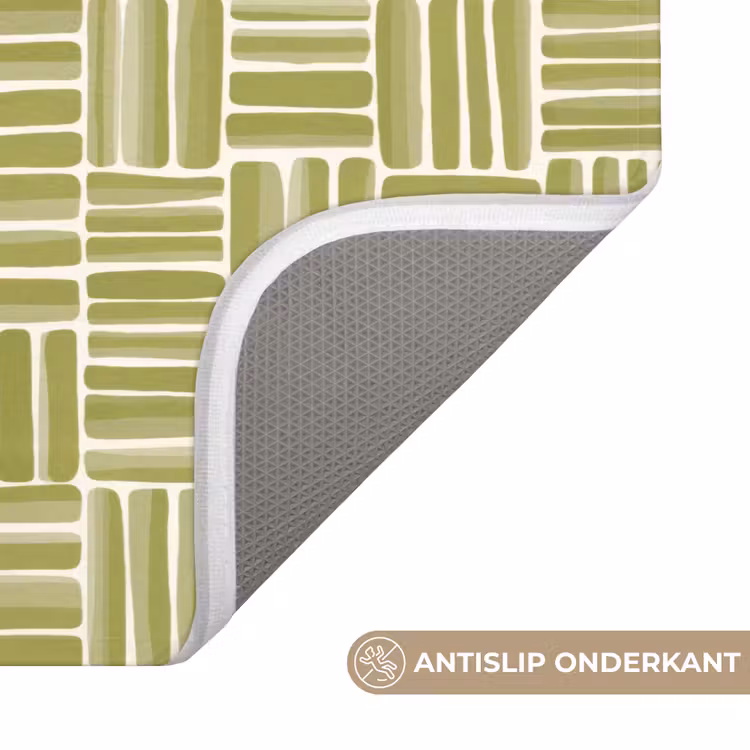 WC Mat - Vlecht - Patroon - Groen — 3