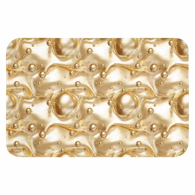 WC Mat - Vloeibaar - Druppels - Goud — 1