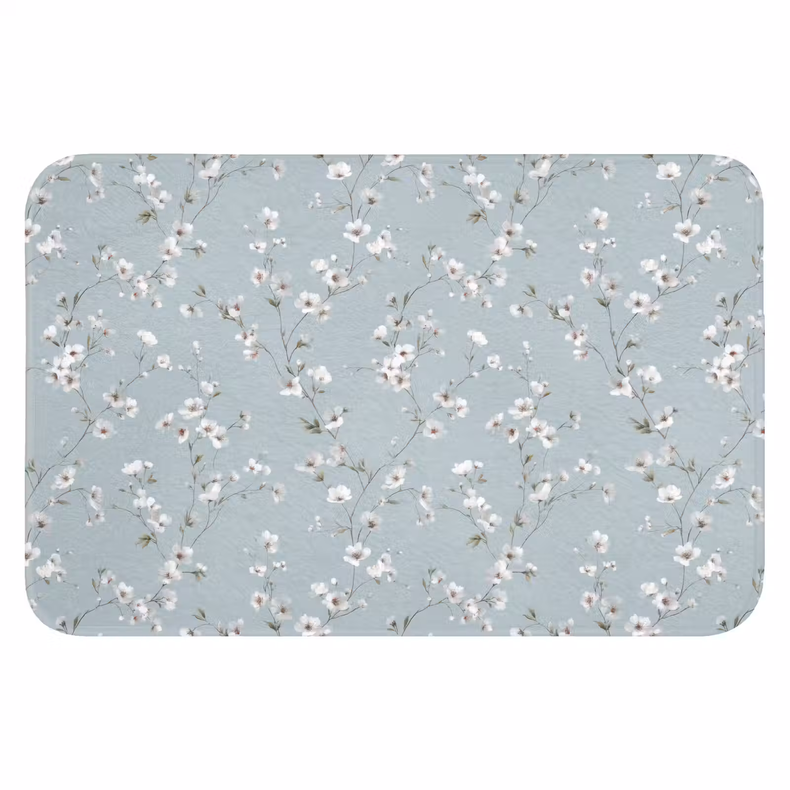 WC Mat - Klassiek - Bloemen - Blauw — 1