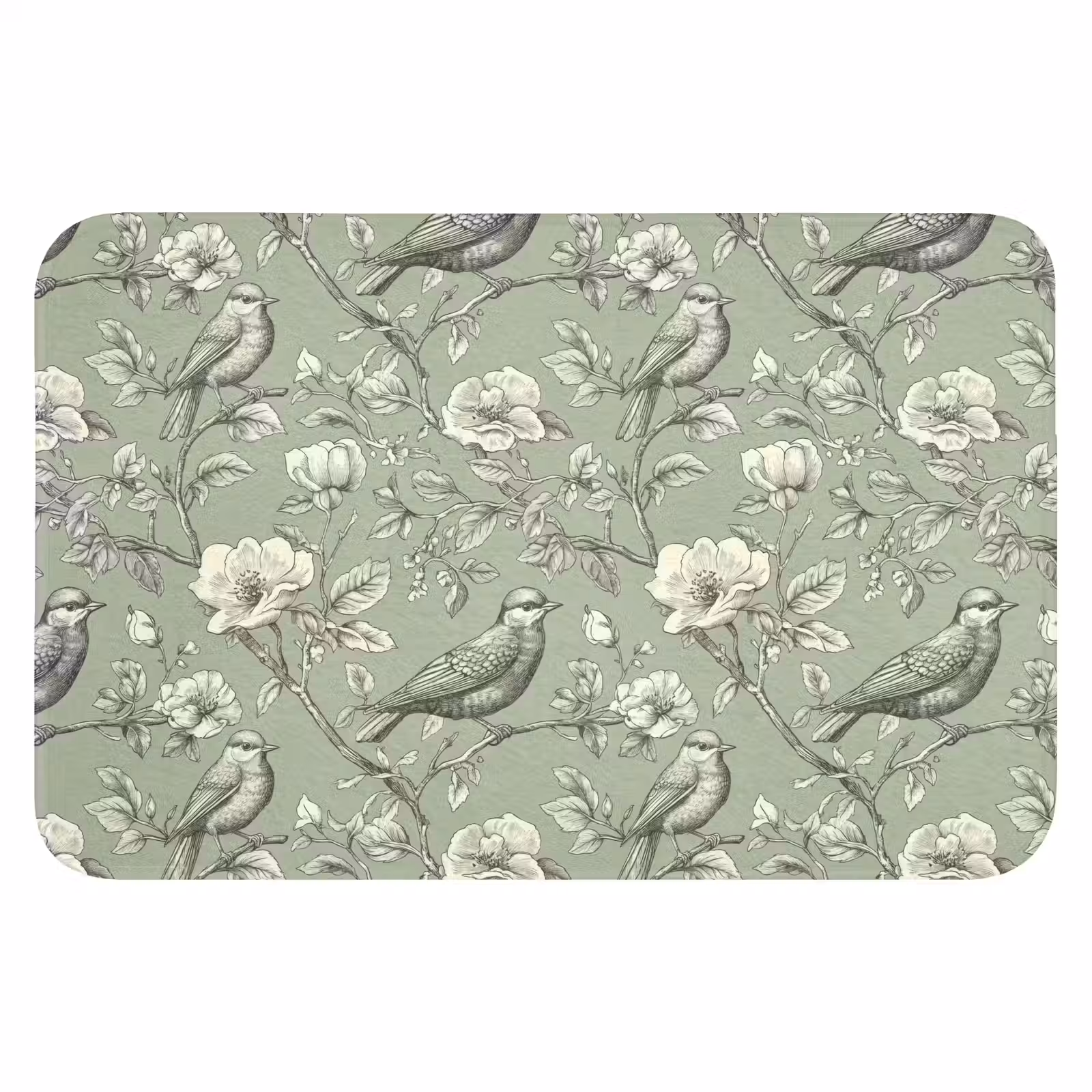 WC Mat - Klassiek - Botanisch - Groen — 1