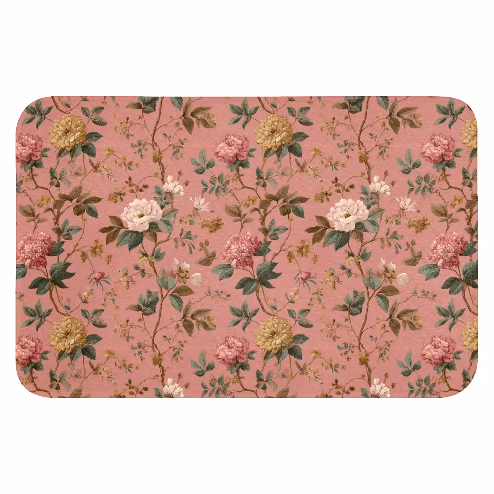 WC Mat - Klassiek - Botanisch - Roze — 1