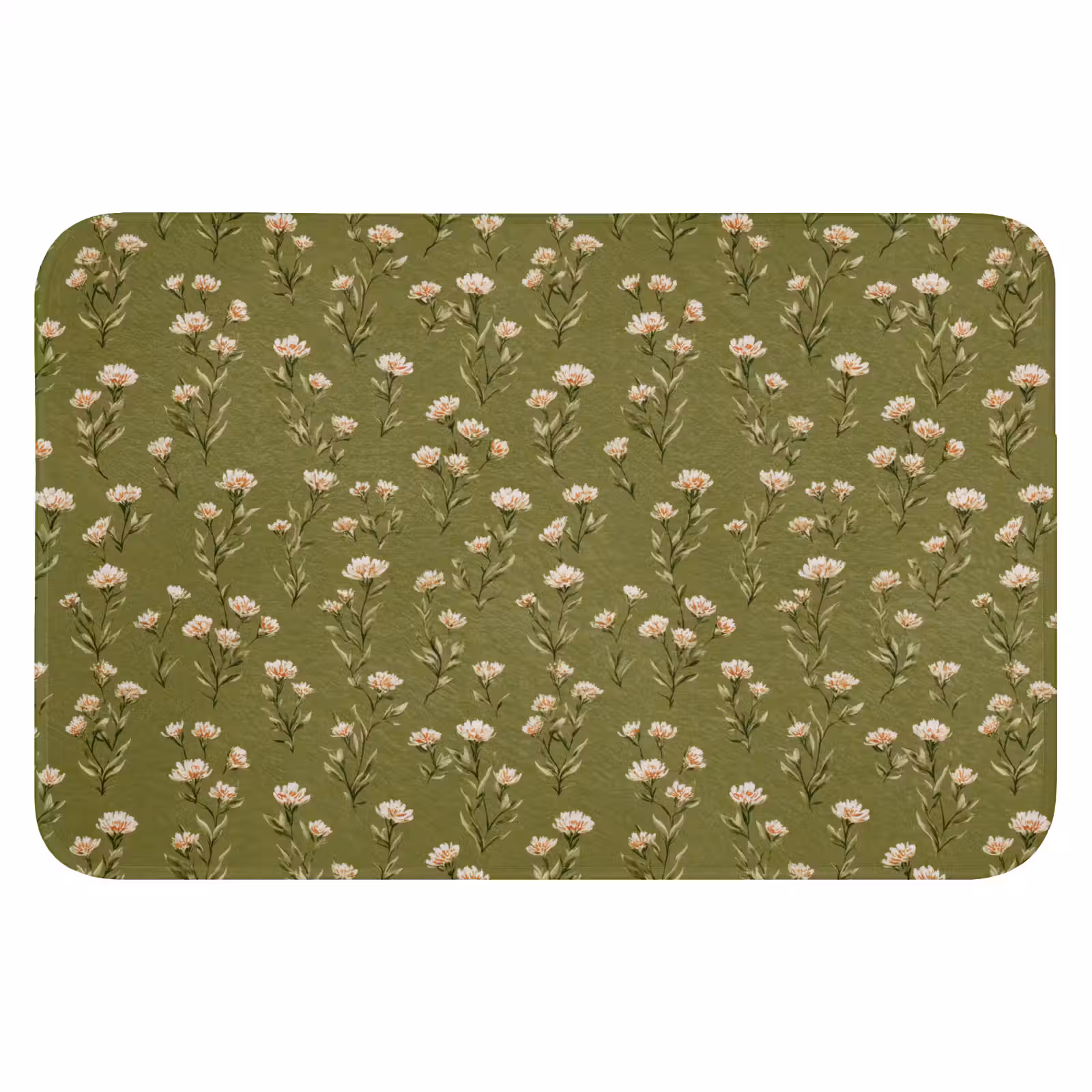 WC Mat - Landelijk - Bloemen - Groen — 1
