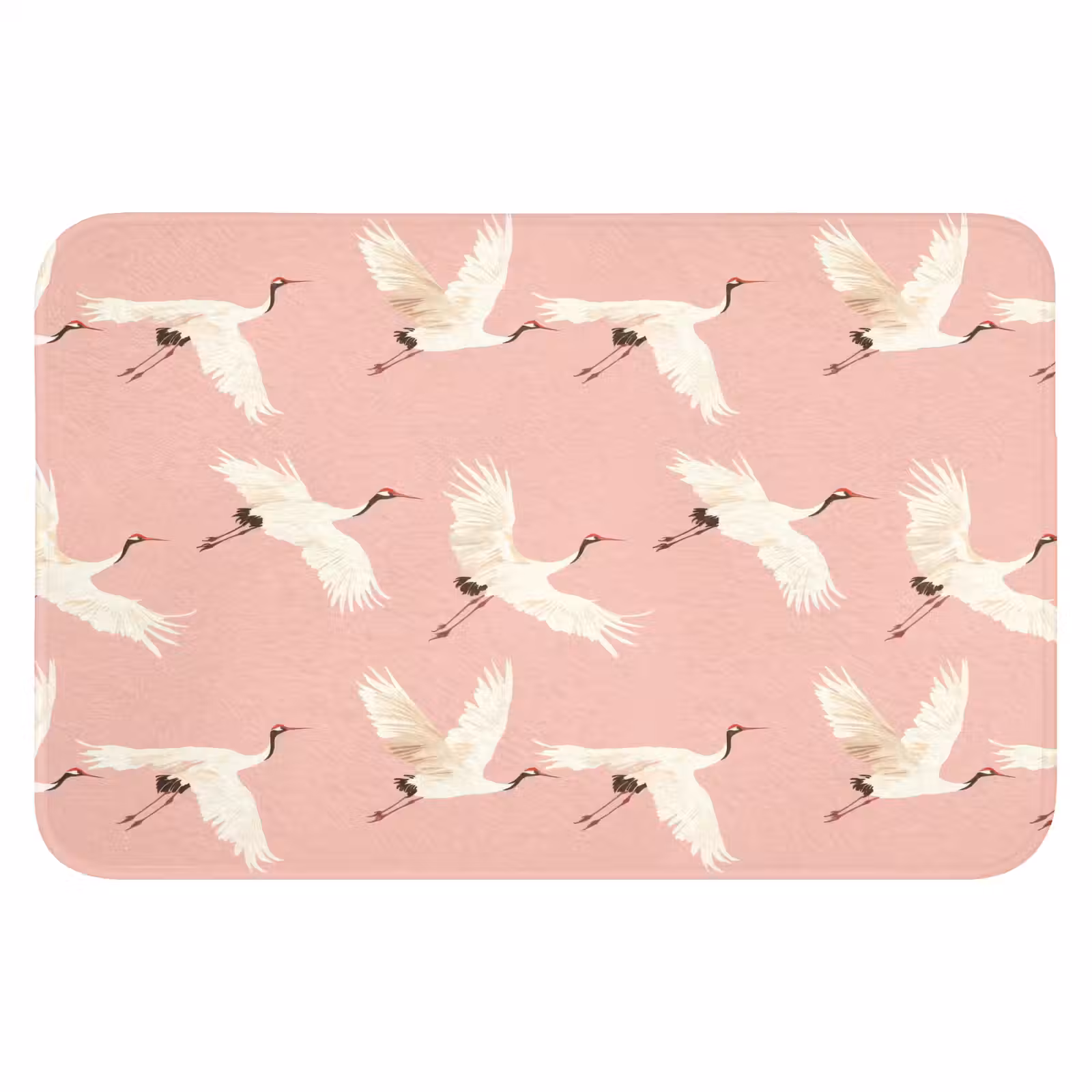 WC Mat - Modern - Kraanvogels - Roze — 1
