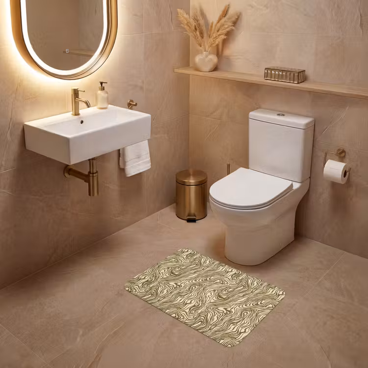 WC Mat - Abstract - Marmer - Groen — 4