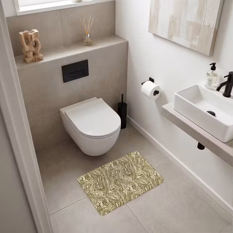 WC Mat - Abstract - Marmer - Groen — 6
