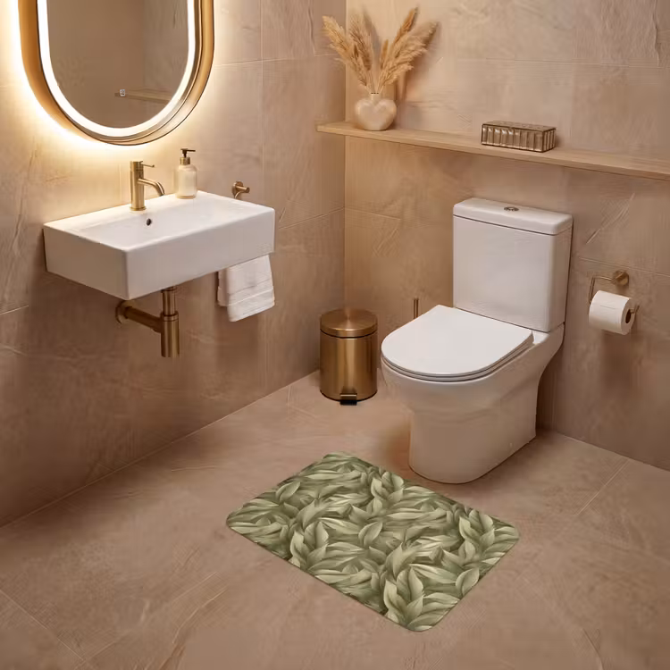 WC Mat - Bladeren - Modern - Groen — 4